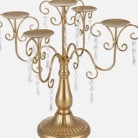 شمعدان ملكي فاخر خماسي الرؤوس - لمسة فخامة لمناسباتكم ✨ الوصف: أضف لمس...