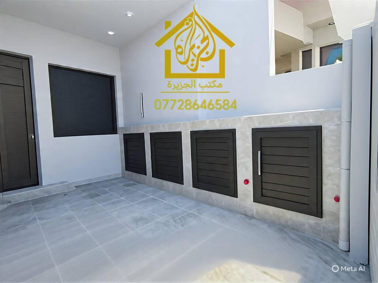 🏡 دار حديثة للبيع – بعقوبة / ديالى
📍 تقاطع القدس – دور الزراعة الثالثة

📐 المساحة: 150م² | طابق واحد
📏 الواجهة: 7.5م | النزال: 20م

✨ تصميم عصري وتشطيب راقٍ، يتكون من:
كراج سيارة، استقبال، مطبخ، صالة واسعة، غرفتين نوم، بيتونة كبيرة، مناور، وحمامات داخلية وخارجية.

🔹 مواصفات مميزة:
أرضيات بورسلين نقوش مغربي، إنارة حديثة، واجهة فوم تركي، أبواب قاصة ثقيل، نظام سبالت، نظام غاز، خزان نفط وخزان غاز، جزامة، والبيت جاهز للسكن الفوري.

📄 نوع العقار: طابو زراعي – سند 25 رسمي
🛠️ الخدمات متوفرة بالكامل: ماء، مجاري، تبليط، كهرباء.
للأستفسار أكثر اتصل على الأرقام التالية او على الخاص
وسام اللهيبي ***********
ياسر فارس حسين ***********

مكتب الجزيرة لبيع وشراء الأراضي والدور السكنية
لا نتعامل بالإيجار
