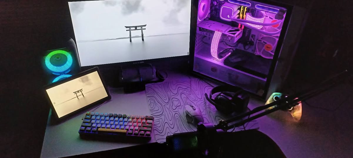 للبيع تجميعة PC قوية ونظيفة (كيس فقط)

المواصفات:

 i5 12400F

 RTX 4060 PNY White Edition

 32GB DDR4

 MSI B760 PRO-Mp

 SSD 128GB + SSD 500GB+500hdd

 PSU 650W

 كيس DarkFlash DK431 مع مراوح

 مبرد مائي Deepcool LE720 WH (360mm أبيض)

 الجهاز نظيف وتهويته ممتازة و الحرارة قليلة، الكراتين كلها موجودة 

 السعر: 1,350,000 دينار – وبي مجال 

---
و تجي للبيت تشوفة بنفسك و تفصحها يلة تاخذها و اكرر كاملة وية الكراتين حتى الكاروتنه مال هاردات موجودة والسعر بي مجال و تدلل
الرقم ***********

الشاشة مواصفاتها 

165hz 
1080p IPS 
24 inch
السعر 150
