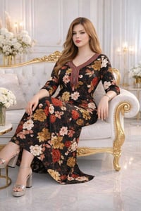 دشداشة تركي • زبدة • مقاس 3x-6x