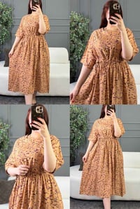 فستان نسائي • لون زيتي • مقاسات S M L