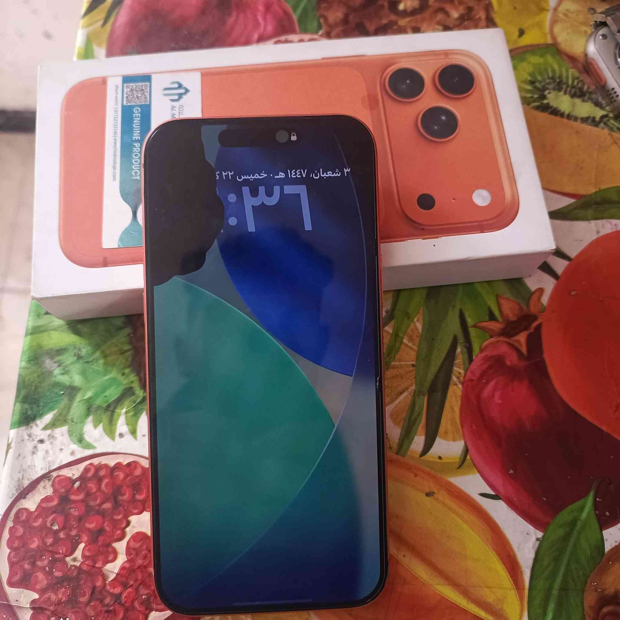 السلام عليكم للبيع ايفون 17برو ماكس نسخه السيمكارت 
بيه هاي البقعه السوده بطاريه 100
دورات84
ملحقات كامله مكان بغداد سعره مليون وبيه مجال
***********
