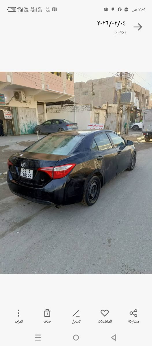كورولا موديل 19 امريكيه السعر ٩٠.  رقم بصرة الجديد المكان بغداد.  ***********
