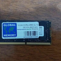 رام لابتوب نوع DDR4 القطعة الوحدة حجمها  32  كيكا  ...متوفر منه 3 قطع ...