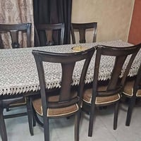 طاولة سفرة • ٨ كراسي • خشب زان