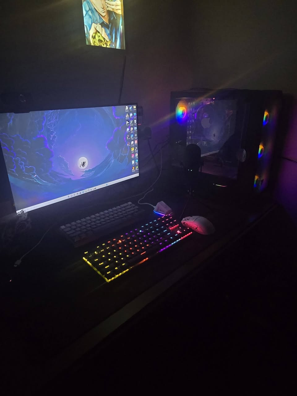 PC للبيع المواصفات مثل ماموضح
GPU RTX 3050 GALAX DUAL 2 FAN RGB مثل ماموضع بالصوره 
CPU RYZEN 5 3600 Tray يكون بقوة I5 10400F 
Motherboard B450 HDV ASROCK FOR 3RD GEN RYZEN
RAM BLACKWOLF 2*8 16gb 3200mhz
Storage SSD 128GB Sata
HDD Seagate 1 TB 7200RPM
Power Supply Xigmatek X-power 700W 80Plus
CASE FANTECH CG80 - BLACK 
4 FAN RGB 
Windows 11 pro
شاشه 

‏Monitor aldhua
75hz 
Ips 
24 inch 
1 ms
السعر خاص


**إذا كنت صاحب هذا الإعلان وتريد حذفه لأي سبب، رجاءا أرسل رسالة إلى الدعم الفني**