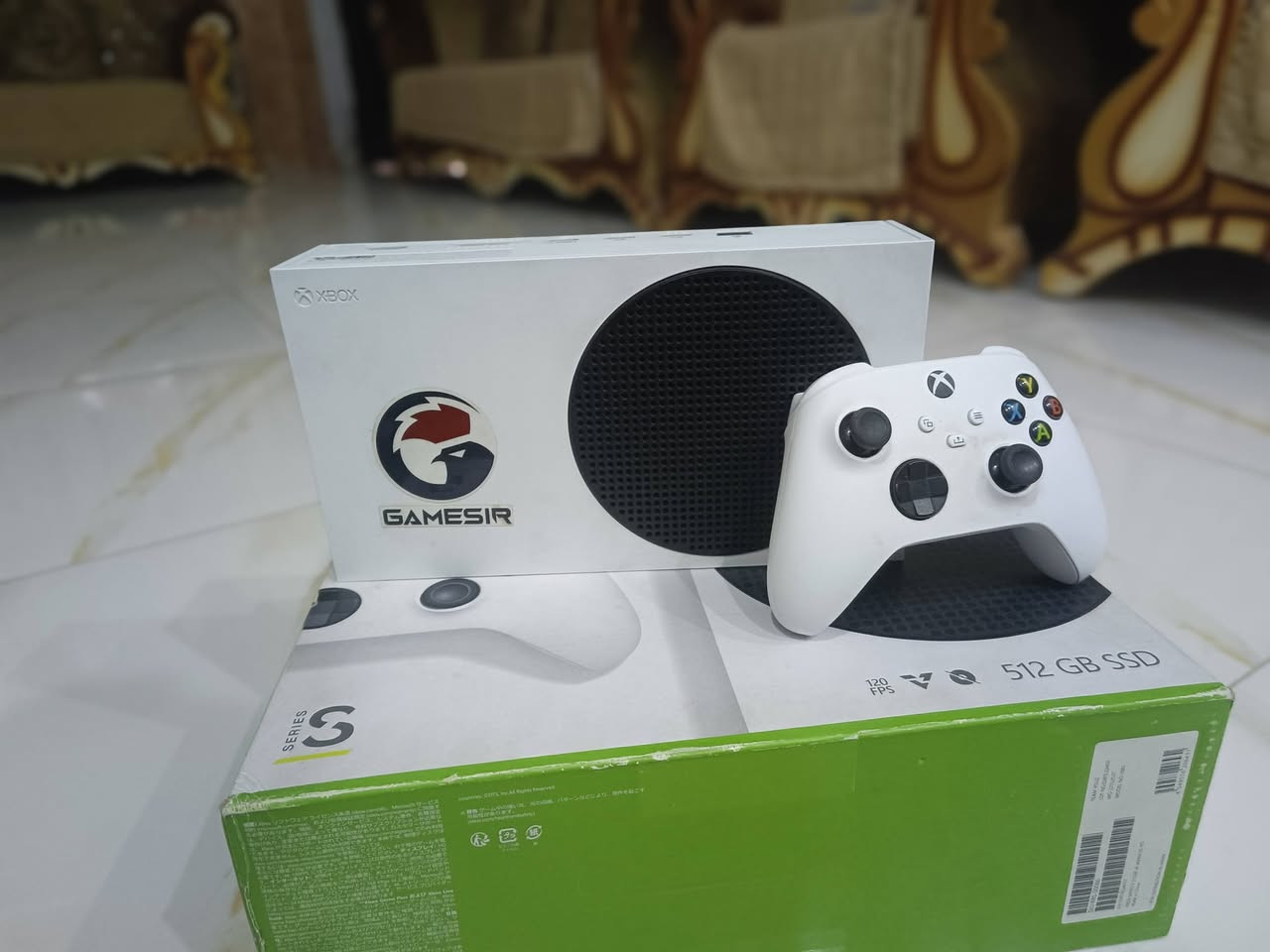 Xbox sires s
ذاكره 512GB 
ملحقاته الاصليه كامله استخدام جدا قليل 
الملحقات كيبل الكهرباء✅
كيبل HDMI الاصلي ماله يدعم 1440p/120FPS✅
جوستك الجهاز الاصلي ✅
سعر 430 وبي مجال 
عنواني الديوانية 
توصيل موجود الى كافة محافضات العراق
خاص مفتوح
رقم
‏‪***********
