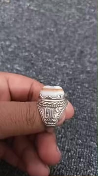 خاتم فضة • حجر صلي قديم • ثقيل