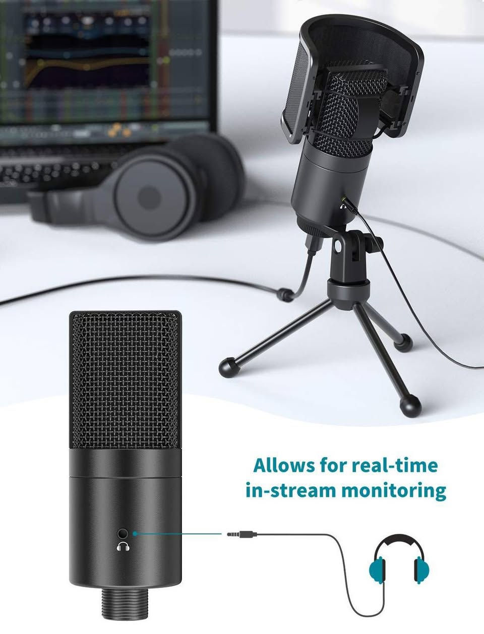 FIFINE USB Desktop PC Microphone with Pop Filter for Computer and Mac, Studio Condenser Mic with Gain Knob Mute Button Headphone Jack for Gaming Streaming Recording YouTube, Extra USB-C Plug-K683A

مايك من ففاين 
موديل : 683A
يحتوي على ستاند صغير موضح بالصور
يحتوي على فلتر 
يشتغل تايب سي + USB

🛑75 الف مع التوصيل🛑


**إذا كنت صاحب هذا الإعلان وتريد حذفه لأي سبب، رجاءا أرسل رسالة إلى الدعم الفني**