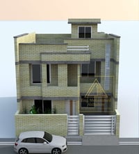 تصميم منزل طابقين بمساحة 200م٢ بنظام الهيكل الانشائي حسب الطلب.. لطلب ...