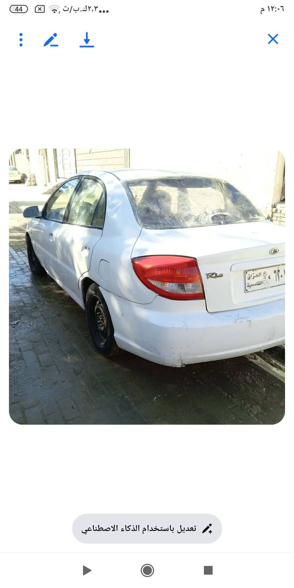 السلام عليكم كيه ريو موديل الفين واربعه رقم قادسيه  السعر 26وبيها مجال الاستفسار الاتصال على رقم ***********
