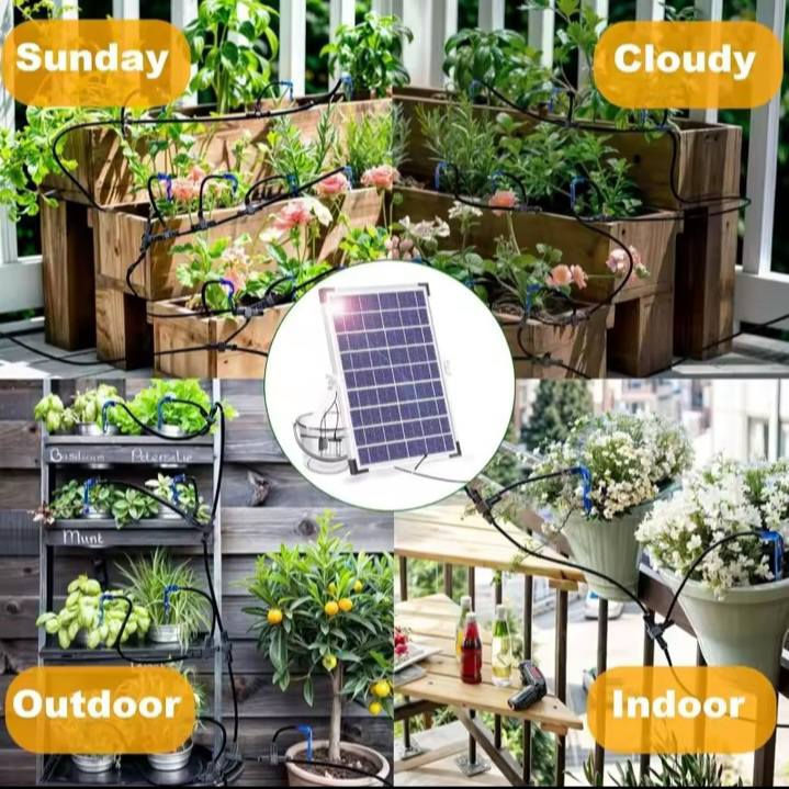 • منظومة سقي بالتنقيط على الطاقة الشمسية لري النباتات تتضمن :
• لوح شمسي: بقدرة 5 وات
 لتشغيل النظام.
• أنابيب: أنبوب ري رئيسي بطول 5 أمتار وأنبوب تصريف بطول 30 مترًا.
• ملحقات الري: 30 رأس تنقيط و 30 موصل على شكل حرف T.
• ميزات أمان: مستشعر لمستوى المياه (للتنبيه عند انخفاض الماء) ومضاد للسيفون. 
• التشغيل التلقائي: يقوم بري النباتات تلقائيًا بناءً على فترات زمنية محددة مسبقًا.
• لا يحتاج لصنبور: يمكنه سحب المياه مباشرة من الحاويات مثل الدلاء.
• الاستخدام: مناسب للشرفات، الباحات، الحدائق المنزلية، والاحواض الزراعية


**إذا كنت صاحب هذا الإعلان وتريد حذفه لأي سبب، رجاءا أرسل رسالة إلى الدعم الفني**