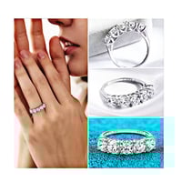 خاتم مويسانيتي • فضة 925 • خاتم زفاف