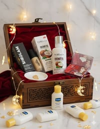 صندوق تجميلي • حمر ٦قطع • زيت جوز الهند