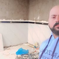 خلفه متفرغ بناء لبخ سيراميك لوح شغل درجه اولى بعون الله 07821297642