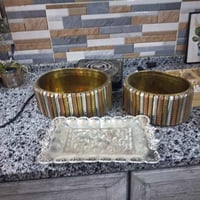 مضيفتين نحاس • مضيف مطلي فضة • أنتيكا