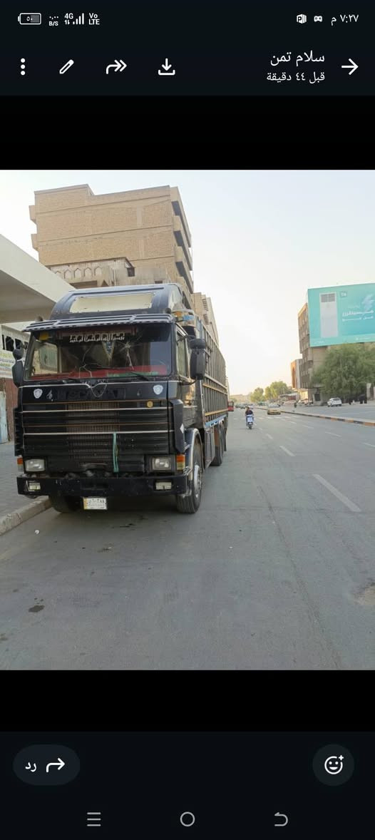 سكانيا موديل 95 سيارة مكفولة كفالة عامة تخم تاير سنوية 28 اتصال الرقم 
*********** مكان السيارة بغداد
