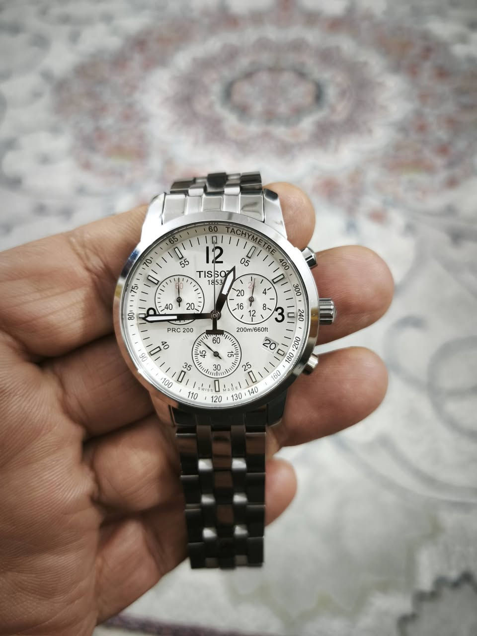 السلام عليكم..
تيسوت كوارتز بطاريه كرونوغراف تايكوميتر نظافه تامه قطر ٤٠ بدون الزمبلك
الارقام والعقارب لومينوس مضيئه بالضلام والجام زفير كريستال ضد الخدش
السعر ١٥٠ دولار


**إذا كنت صاحب هذا الإعلان وتريد حذفه لأي سبب، رجاءا أرسل رسالة إلى الدعم الفني**