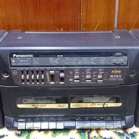 راديو مسجل دبل كاسيت Panasonic صناعة ماليزيا نظافته 90% شغال ما ناقصه ...