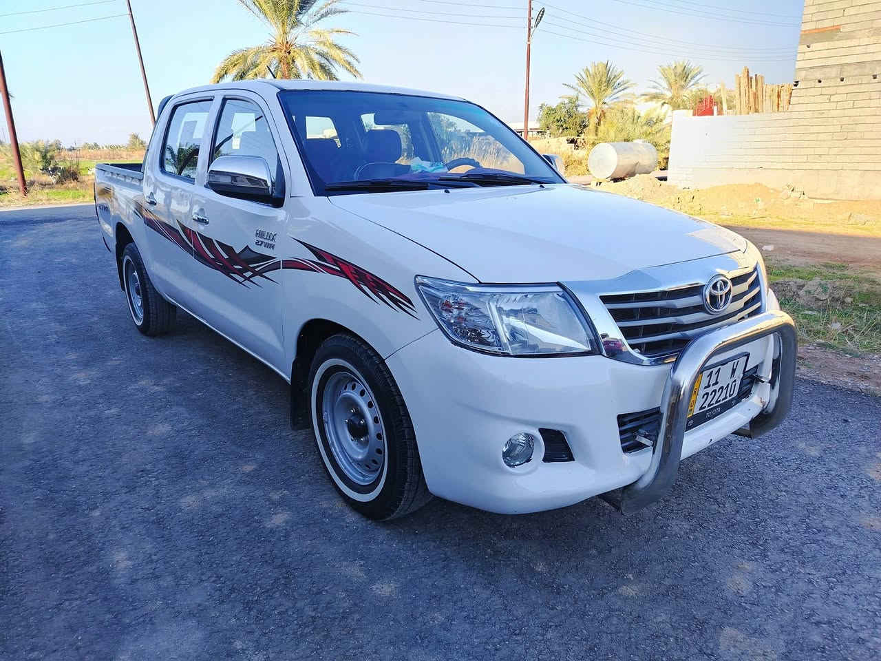 للبيع
بيكم هايلوكس دبل ٢٠١٢ سرداري شاصي ١٢
كير عادي داخل احمر دبل جكمجه
رقم بغداد انكليزي هزه وسنويه لغاية ٢٠٣٠ بأسمي 
اكسل كير محرك ماا مفتوح على وضع الشركه
حدادية جديدة مع تخم تاير سيارة ماشية ١٥٥ الف وشرط الفحص.. جاهزة من كل النواحي 
السيارة بيه ضرر اربع قطع تبديل مع صبغ 
السعر ١٤٠ وبيها مجال 
للاستفسار أكثر اتصل على الرقم ***********
العنوان بعقوبة المفرق
اخوان الخاص مغلق مكلف بالنشر
