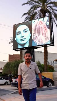 تم عمل شاشه اعلانية لمركز تجميل في منطقة اليرموك  متوفر عدنا كل انواع ...