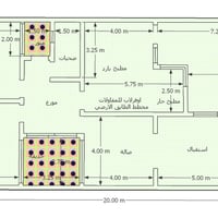 تصميم  مخطط 200 م  نظام شقق ( الواجهة 10 × النزال 20 م ) حسب رغبة الزب...