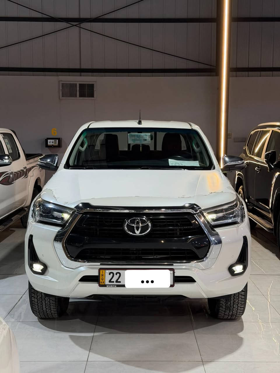 تويوتا هايلوكس 2022 ساس محرك 6 سلندر   
(مواصفات اوتوماتيك - مرى شفط - مرى اشارة 
لايت ليد - بونيد جكات - كشنات تبريد - بصمه 
شاشه - كامره - حساسات - فول مواصفات)

ماشى 115,000 الف حقیقی
مكفوله كفاله عامه محرک و کشر بشرط 
   
رقم اربيل بشرط تحويل غرامه 
    
سعر 348 ورقا بى مجال 

مكان قضاء كلار

***********
