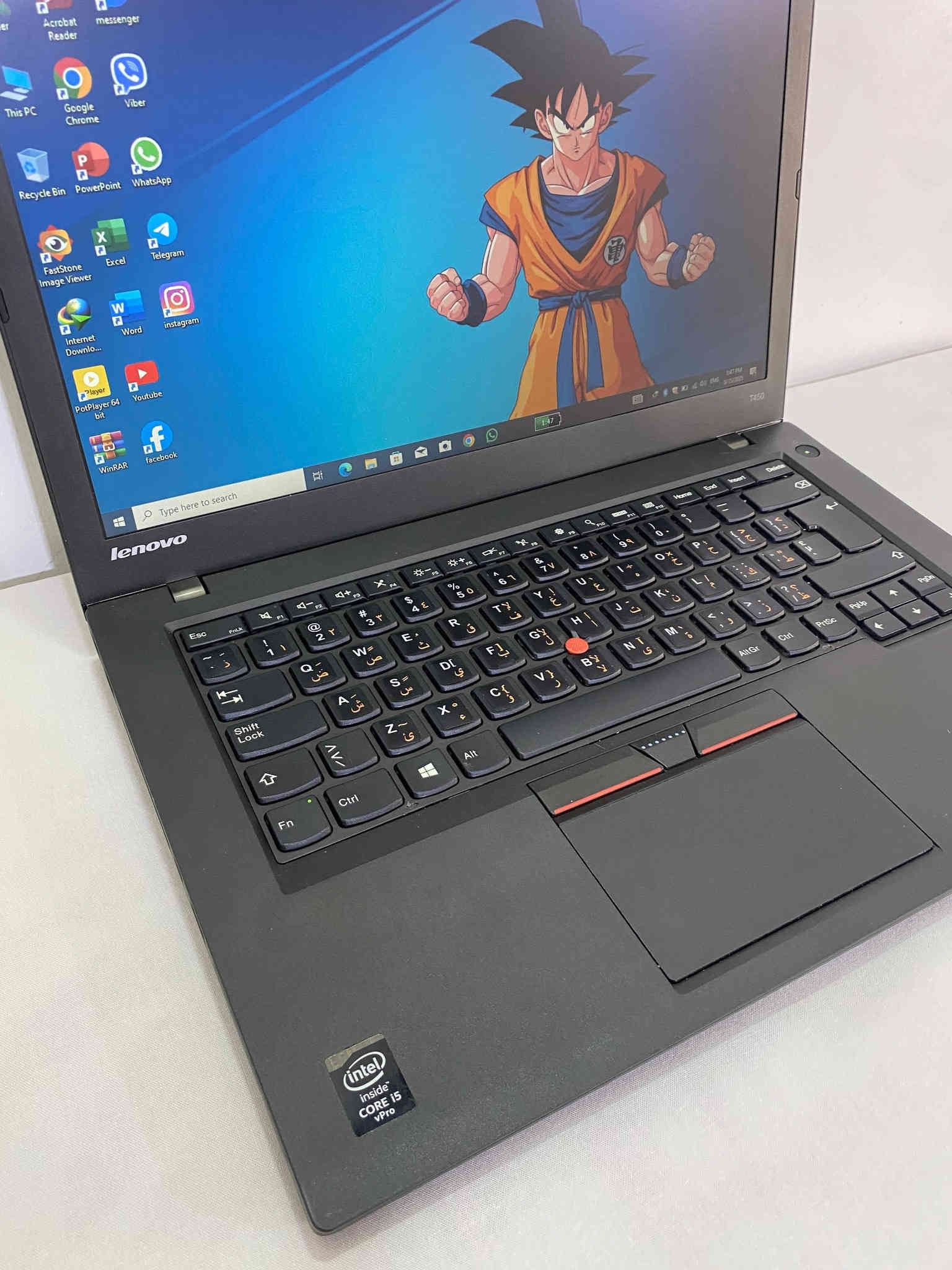 🖥️ Lenovo ThinkPad T450 🔥

💼 جهاز عملي وقوي مناسب للدراسة👨‍🎓، الأعمال🖥️، والمونتاج الخفيف👨‍💻!

 🤍💙 المواصفات💙🤍

🌬️ المعالج: Intel Core i5 الجيل الخامس (U)

🧠 الرام: 8GB DDR3

⚡ التخزين: 256GB SSD – سرعة عالية في التشغيل والبرامج

💻 الشاشة: 14 إنج

🎮 كرت الشاشة: Intel HD Graphics (4GB مشاركة)

🧳 هيكل متين وخفيف… معروف بقوته من فئة الـ ThinkPad

🫧🫧🫧🫧🫧🫧🫧🫧🫧🫧🫧🫧🫧🫧🫧🫧🫧🫧

💰 السعر: 200 ألف دينار فقط. 

🚙 يتوفر خدمة توصيل لجميع المحافظات.

🩵 بغداد 5 ألف دينار فقط. 
🩵 محافظات 6 ألف دينار فقط.

🫧🫧🫧🫧🫧🫧🫧🫧🫧🫧🫧🫧🫧🫧🫧🫧🫧🫧

📑 ضمان لمدة عشره أيام من تاريخ الإستلام.

☎️ للحجز والاستفسار يرجئ شالتواصل على الواتساب أو المازنجر***********

🫧🫧🫧🫧🫧🫧🫧🫧🫧🫧🫧🫧🫧🫧🫧🫧🫧🫧

🖥️ مكتب النبأ لتجارة لابتوبات المستعملة وقطع الغيار.

⏰أوقات العمل من 4 عصرا الى 12 مساء.
