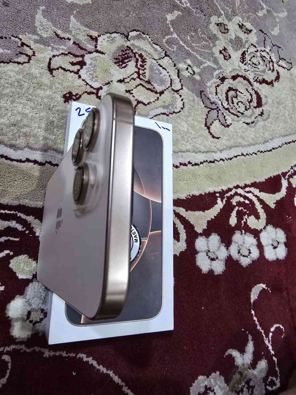 مساء الخير
ايفون 16 برو ماكس كفاله من كلشي نضافه 100 من 100 
كامل ملحقات شرق اوسط
بطارية 100 عدد دورات155
جهاز بعده بضمان مامخلص 
مراوس بدراجه او موبايل 
عنوان شط العرب السعر 1550بيه مجال لشراي واتس او اتصال ***********
