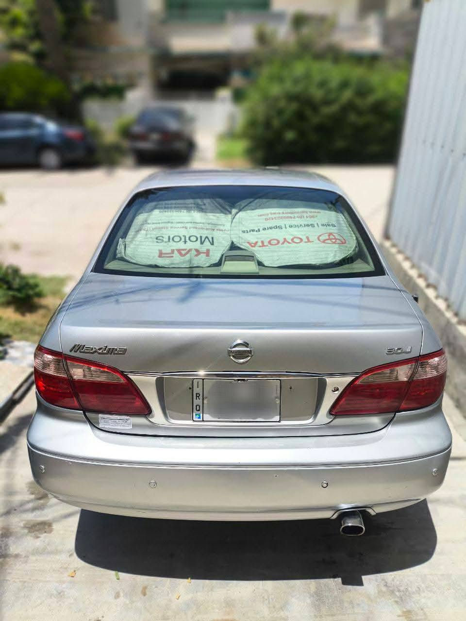 سلام عليكم للبيع نيسان مكسيما موديل 2008 رقم بغداد وباسمي مكفوله من الضربه بيه صبغ  قطعه وحده كير ومحرك بلادي 6 سلندر سياره دسكات اماميه جدد عبوه بانزين جديده جامه اماميه جديده بيه نواقص دبلات عارضها 88 وبيه مجال بسيط للشراي مكان السيارة كربلاء للاستفسار ***********
