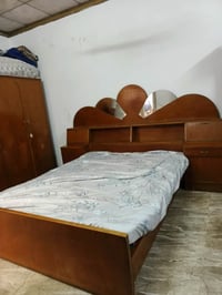 تخت نفرين • تخت خشب • سرير مزدوج • سرير نفرين • خشب صاج • تخت للبيع • ...