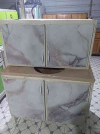 كاونتر قطعتين • سنك مرمر • مجمع حطين