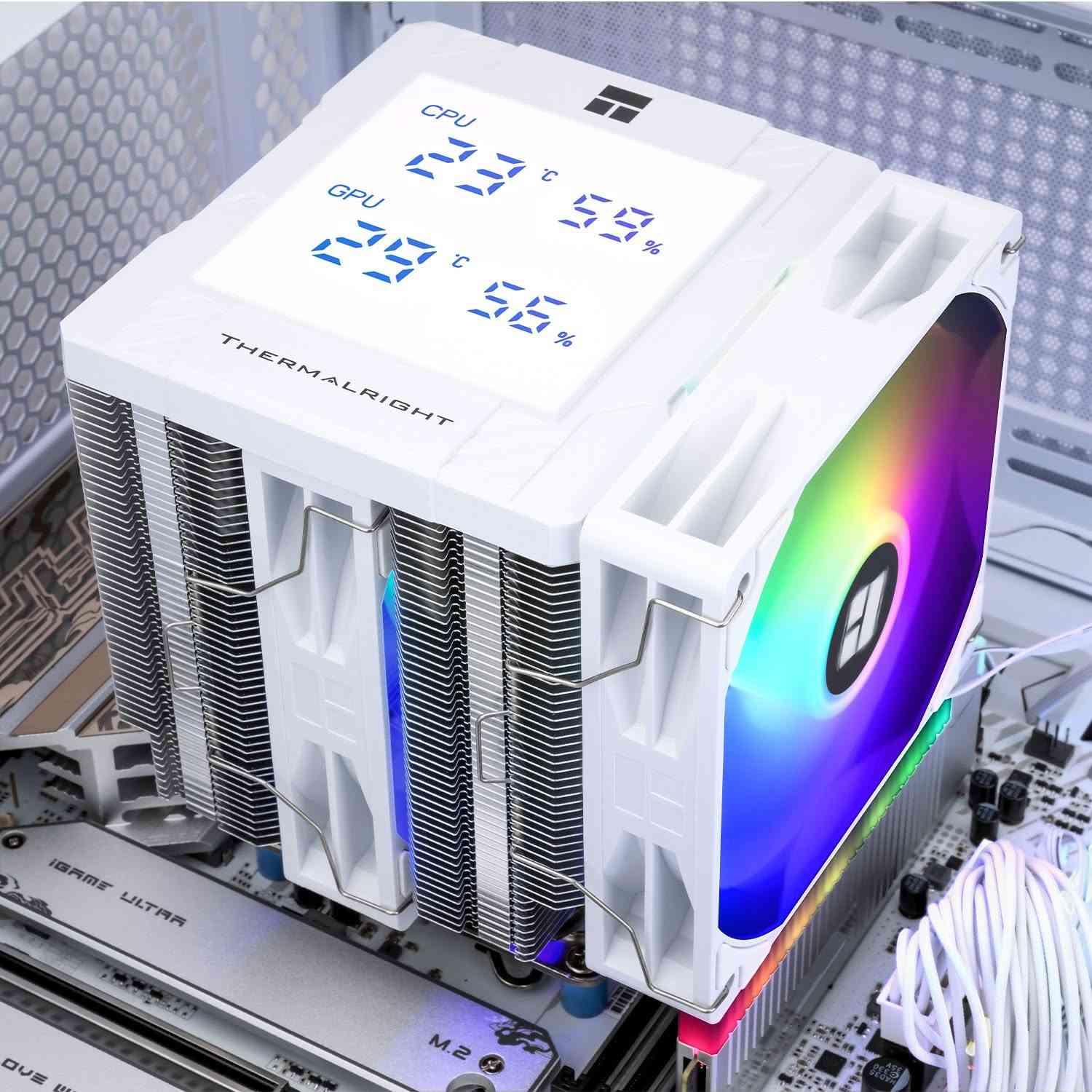مرحبا اخوان مبرد Peerless Assassin 120 Digital ARGB بهذا الشكل يرهم على الرايزن والانتل جديد ما مستخدم السعر 45 واصل البيتك السعر نهائي مكاني بصره وتوصيل موجود الكل العراق للتواصل واتساب *********** او على الماسنجر
