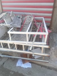 رفوف اسواق حديد للبيع واحد ستة طوابق قياس٥*٣والاخر٥*٤ اربع طوابق مع رف...