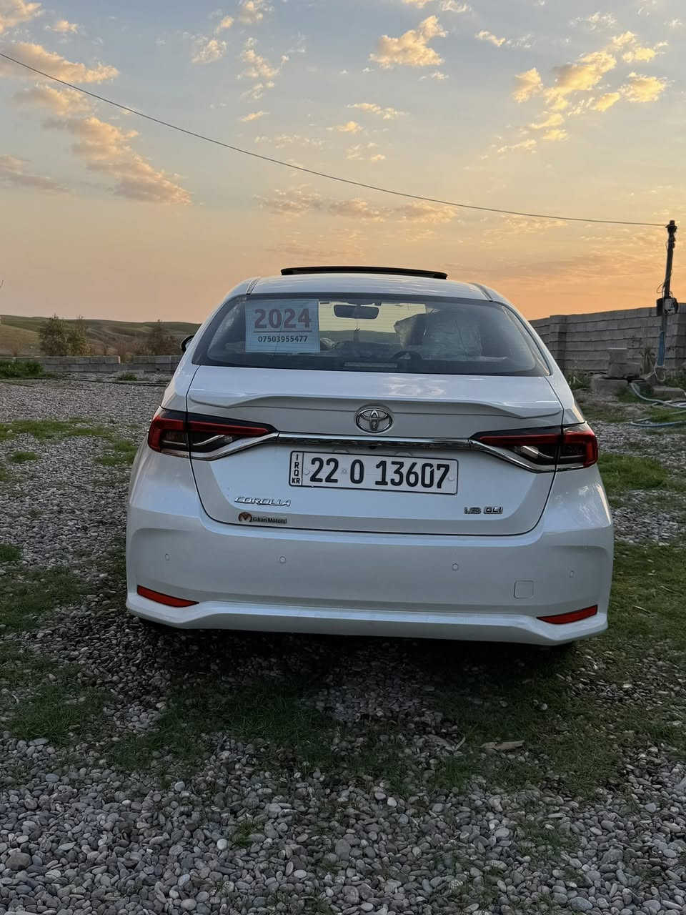 كورلا 2024 جيهان فول واحد على واحد خليجي 
كلين خالصه كفاله عامه ماشيه 42 k/m    
فتحه بصمة تشغيل بصمات ابواب نظام ترحيب 
تبريد قطعتين خلفي امامي 
شحن لاسلكي وايرليس
محرك 18 محرك كير شرط تخم تاير صدر كله شركه 
السعر 185 $ 
مكان السياره الحويجه-الحلوات
*********** 
ملاحظه: بيع نقد فقط  بدون مراوس ولا قسط
