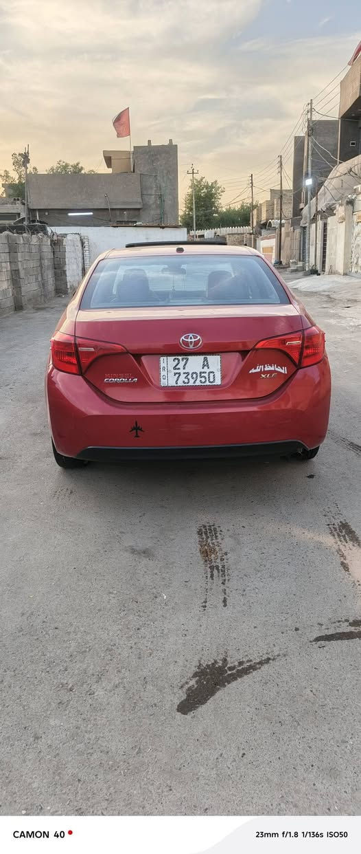 سلام عليكم كورلا مديل 2018للبيع فول مواصفاتXLE
1-بصمة تشغيل
2-فتحة سقف 
3-نضام قيادة
4-تحديد مسار
5-ردار امامي
6-حجر صالنصة 
سيارة فول مواصفات معرفة مواصفات XLE 
سيارة داخلة اكلين وبلعراق صار بيهة جاملغ وبنيد 
سيارة خير من الله مكينة و كير مكفولات من الفتح 
رقم ذي قار جديد مشروع وطني السعر 135 
رقم الهاتف *********** اتصل وبيك خير ودلل
