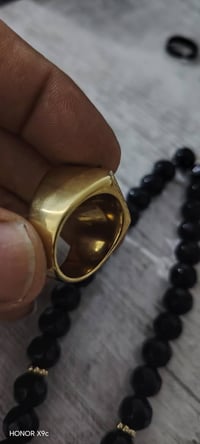 محبس طلاء اسباني • سبحة كرستال • ٢ قطع