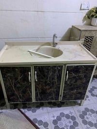 كاونتر المنيوم 3 قطع السنك مرمر السعر 175 وبي مجال للشراي 07737510883