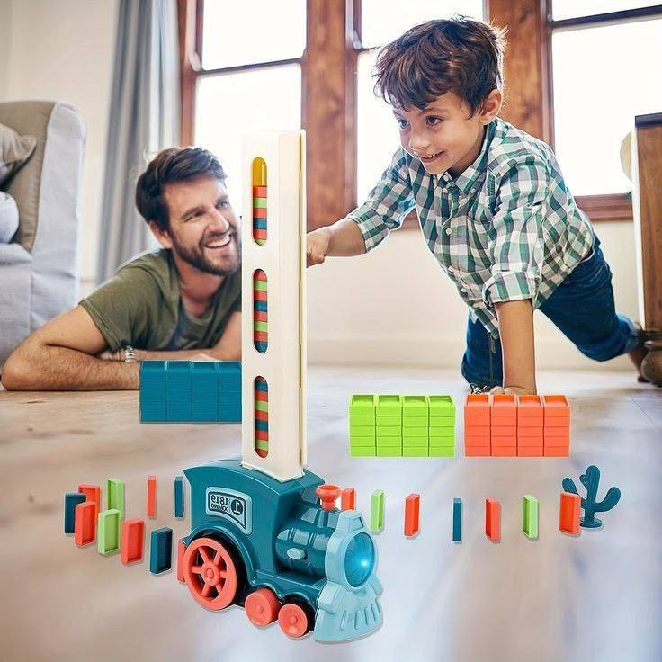 🚂DOMINO TRAIN🚂
قطار الدومينو الذكي لتطوير ذكاء طفلك وهو يلعب في نفس الوقت و يساعد الطفل على التخيل والإبداع . و بتنمي مهارات كثيرة جدآ عند الطفل منها 👇:-
❤️ مصممة للكل تبدأ من عمر 3 سنوات واكثر
❤️ تنمي التركيز و التتبع البصري والأدراك  
❤️تنمي مهارة التصنيف حسب اللون
❤️ التوازن و الثبات الحركي و خفة اليد في توجيه القطار
❤️ تصميم أشكال مختلفة و جميلة بالدومينو
تحتوي على ٦٠ قطعة دومينو
❤️صوت وضوء ممتع تعمل على البطارية #الاصلية
#الاصلي_100


**إذا كنت صاحب هذا الإعلان وتريد حذفه لأي سبب، رجاءا أرسل رسالة إلى الدعم الفني**