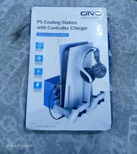 ستاند PS5 • مروحتين تبريد • تخزين ١٥ قرص