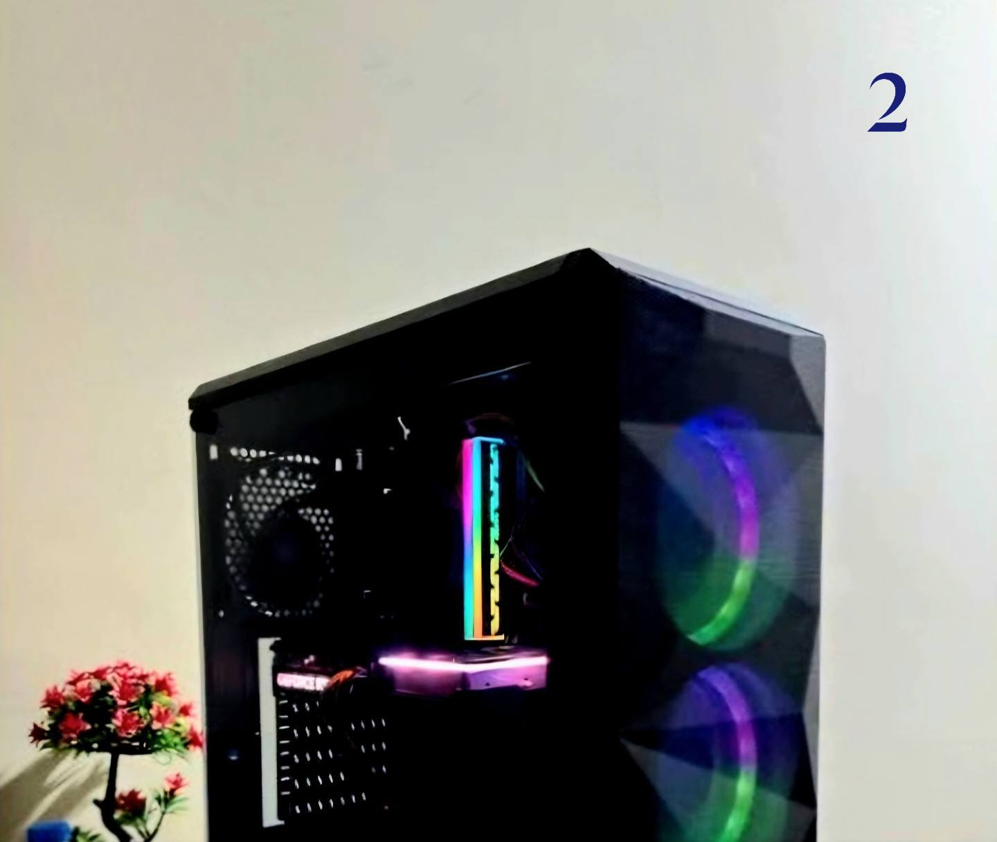 السلام عليكم كيس عدد 2
1️⃣
GPU: MSI GeForce RTX 3060 Ti Ventus

CPU: AMD Ryzen 7 5700X3D

RAM: 16 ddr4 (3200)

1TB M.2 SSD

1TB HDD

512GB HDD

256GB SSD

Motherboard: MSI B450
Gaming Plus

Cooling: 240mm Liquid Cooler 
مليون و٢٥٠ قفل
2️⃣
RTX 3060 Ti 8gb-

i5 12400f- مبرد ستوك

RAM 16 gb 3200 hz RGB-

H610M-K -D4-

ssd 256 (sata)-

hhd 512-

Psu 650-
مليون و١٠٠ قفل

مكاني ميسان الجمعيات 
متوفر توصيل 
اتصال + واتس آب ***********
