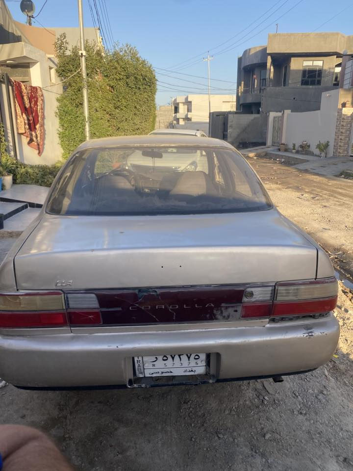 � للبيع تويوتا كورولا موديل 1994
🔹 اللون: سلفر (مصبوغة عام)
🔹 الحالة: سيارة نظيفة وما تحتاج صرف
🔹 السعر: 45 قابل للتفاوض البسيط

📍 المكان: ديالى / المقدادية
📞 الهاتف: ***********
