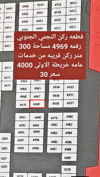ركن النجمي الجنوبي • ٣٠٠م • أرض