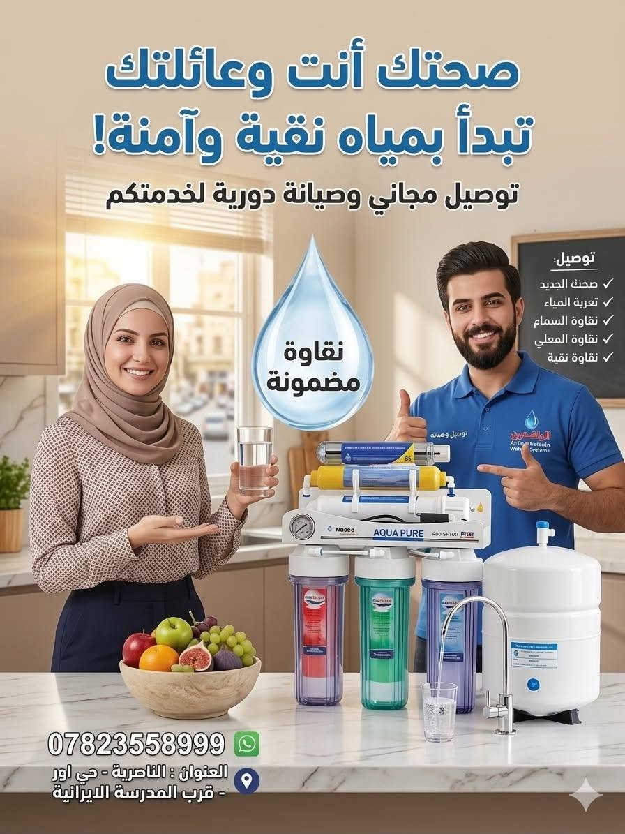 الرافدين لمنظومات المياة


**إذا كنت صاحب هذا الإعلان وتريد حذفه لأي سبب، رجاءا أرسل رسالة إلى الدعم الفني**