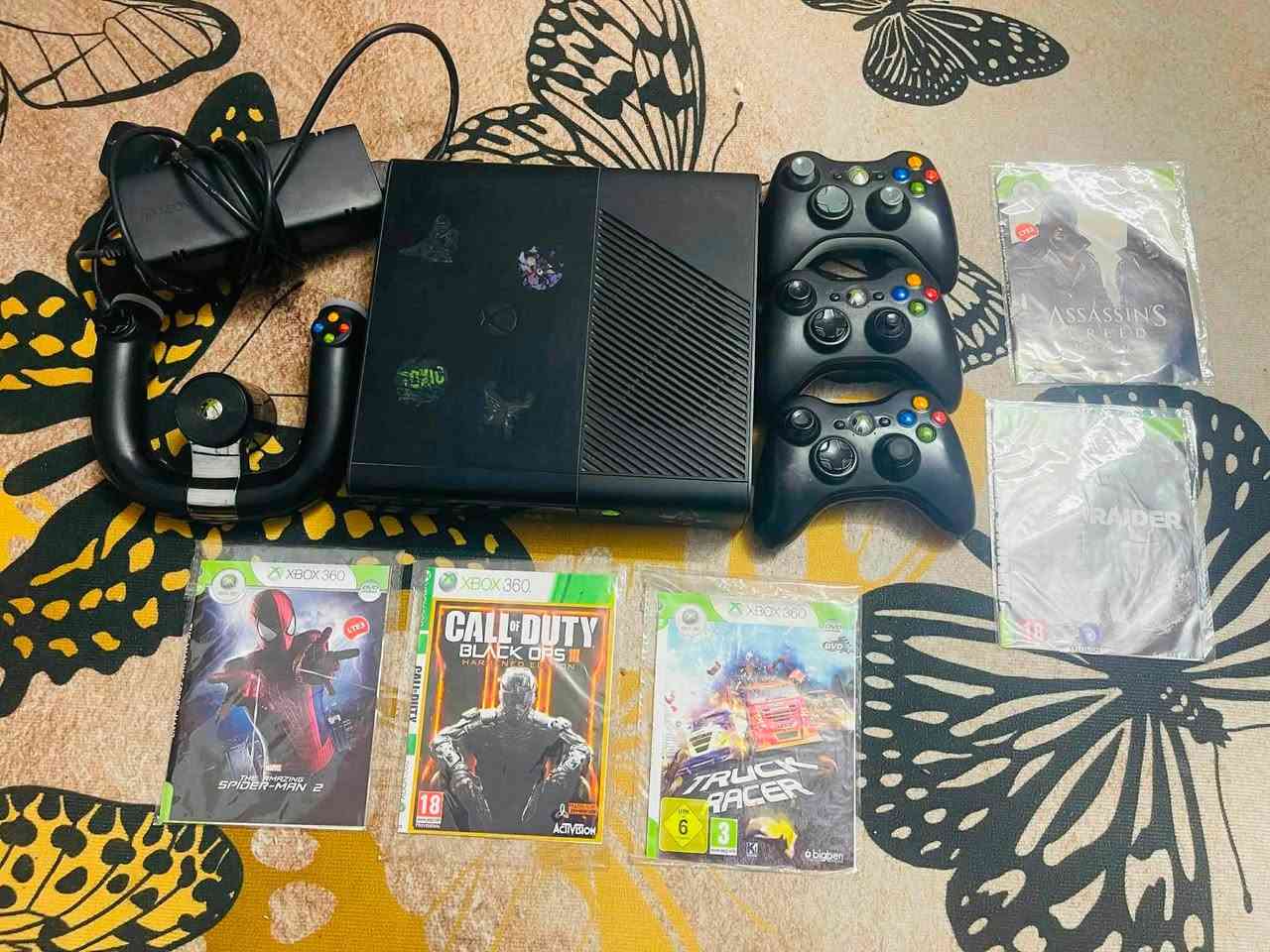 اكس بوكس 360سوبر سلم
5جويستكات 
ودركسون
و74لعبه
و5اقراص
فول نضافه 
سعر 155قفل قفل


**إذا كنت صاحب هذا الإعلان وتريد حذفه لأي سبب، رجاءا أرسل رسالة إلى الدعم الفني**