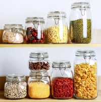 برطمانات زجاجية • قفل مشبك • ٦ قطع