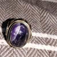 خاتم نحاس • حجر اماتيست • مقاس ٢٣