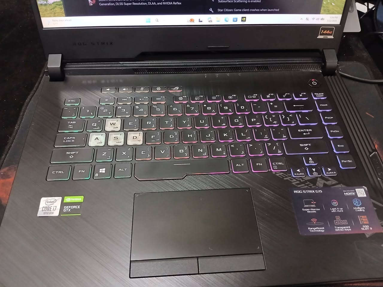 السلام عليكم
اسوس.روج للبيع السعر ٥٠٠ الف 
كارت الشاشه لايتعرف بي مشكله المكان بغداد ***********
الموصفات 
Ram 16 g 3200 
Vga 1660 ti 6g 
Hard m.2 512 
Cup i7 10 H 
Lcd 1080 144 H
