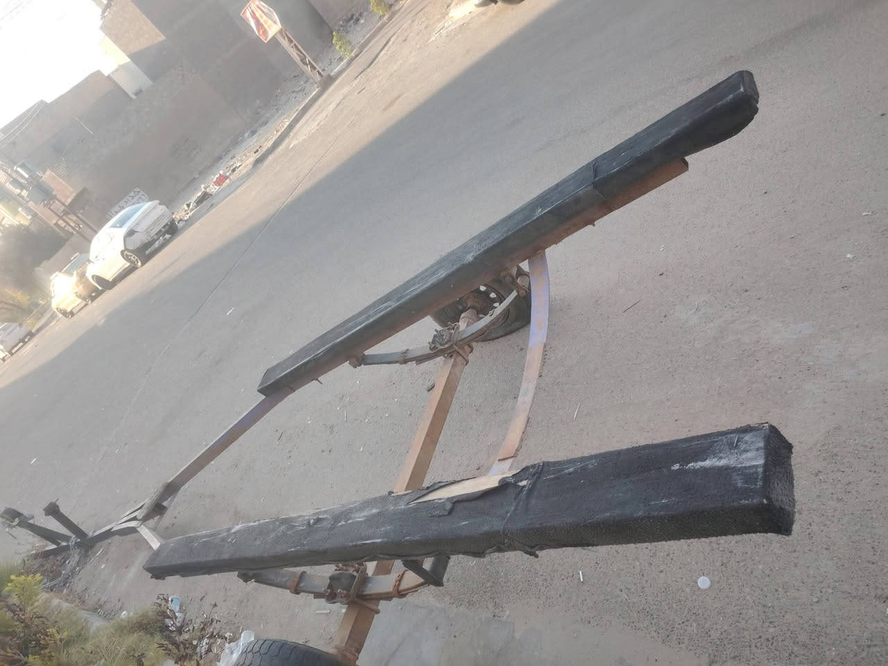 عربانه زورق عمل سبرنك بكره جديده للبيع تتحمل زوارق كبيره ***********ب 350 دولار بغداد
