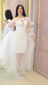 فساتين تركواز • مستخدم قياس ٤٠ • أبيض جديد ٤٢